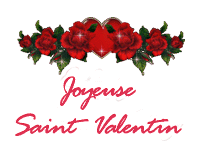 Gif animé joyeuse Saint Valentin collier de roses